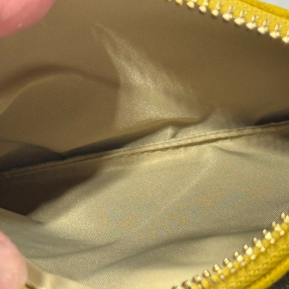 TORY BURCH Reva Croc Embossed Leather Wristlet Wallet - Yellow - Picture 8 of 9